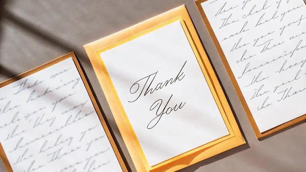 handwritten thank you notes high end tone