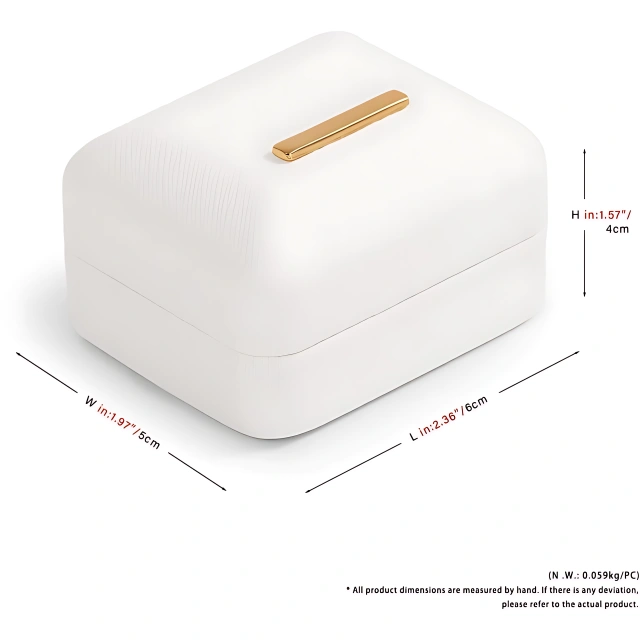 Luxurious Packaging for Jewelry Rings White Gold - Protect & Present in Style - jewelry box white 3