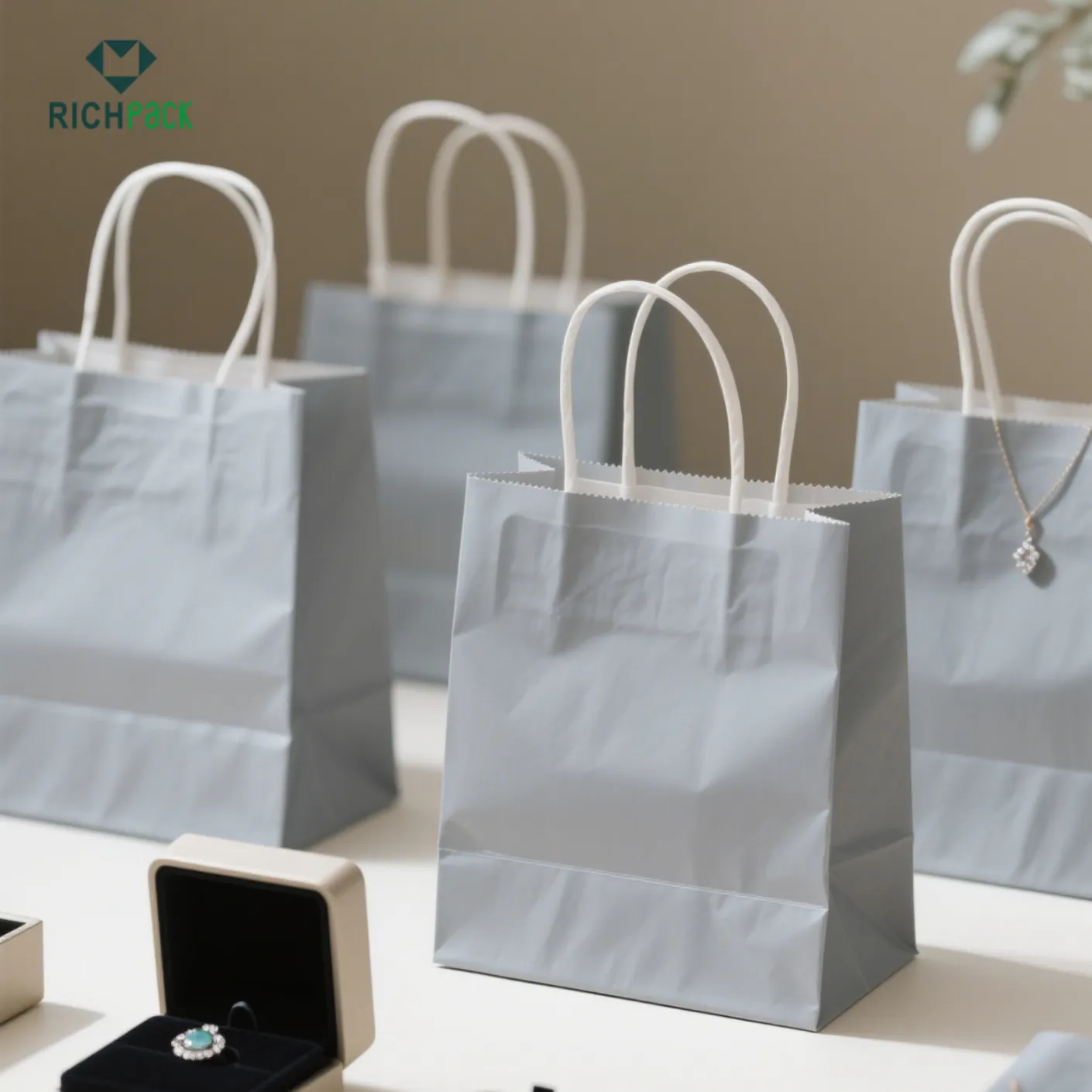 jewelry brand gift bag grey 001