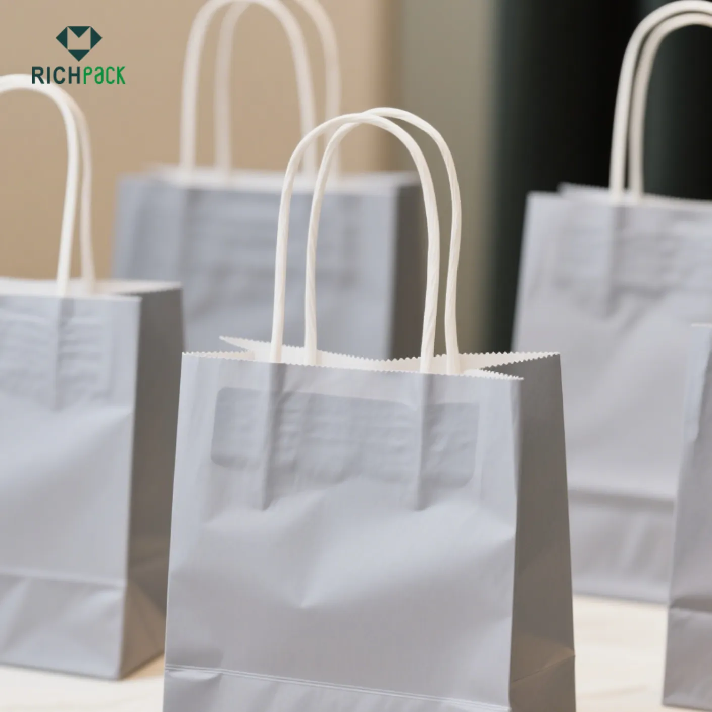 jewelry brand gift bag grey 002