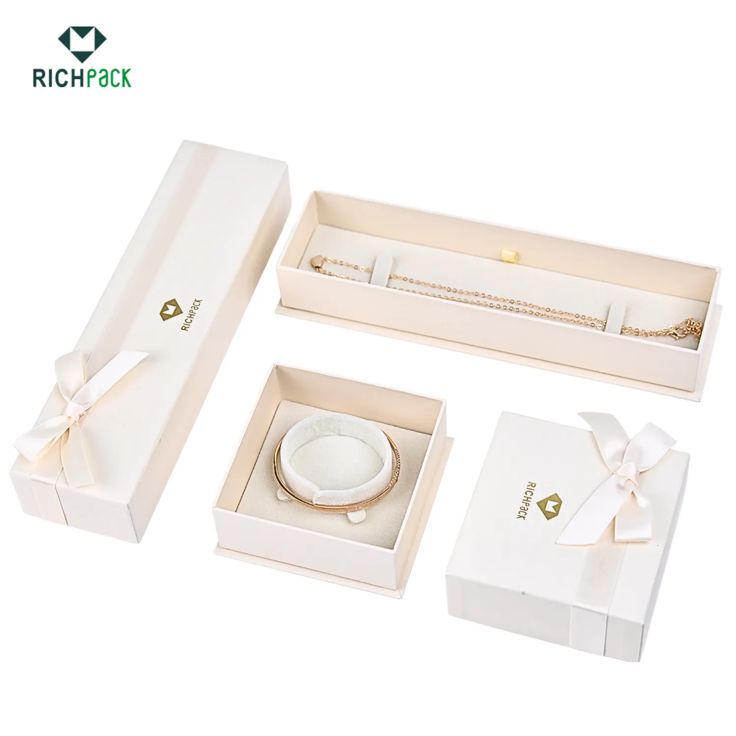 jewelry packaging sets with custom hot stamping logo 003