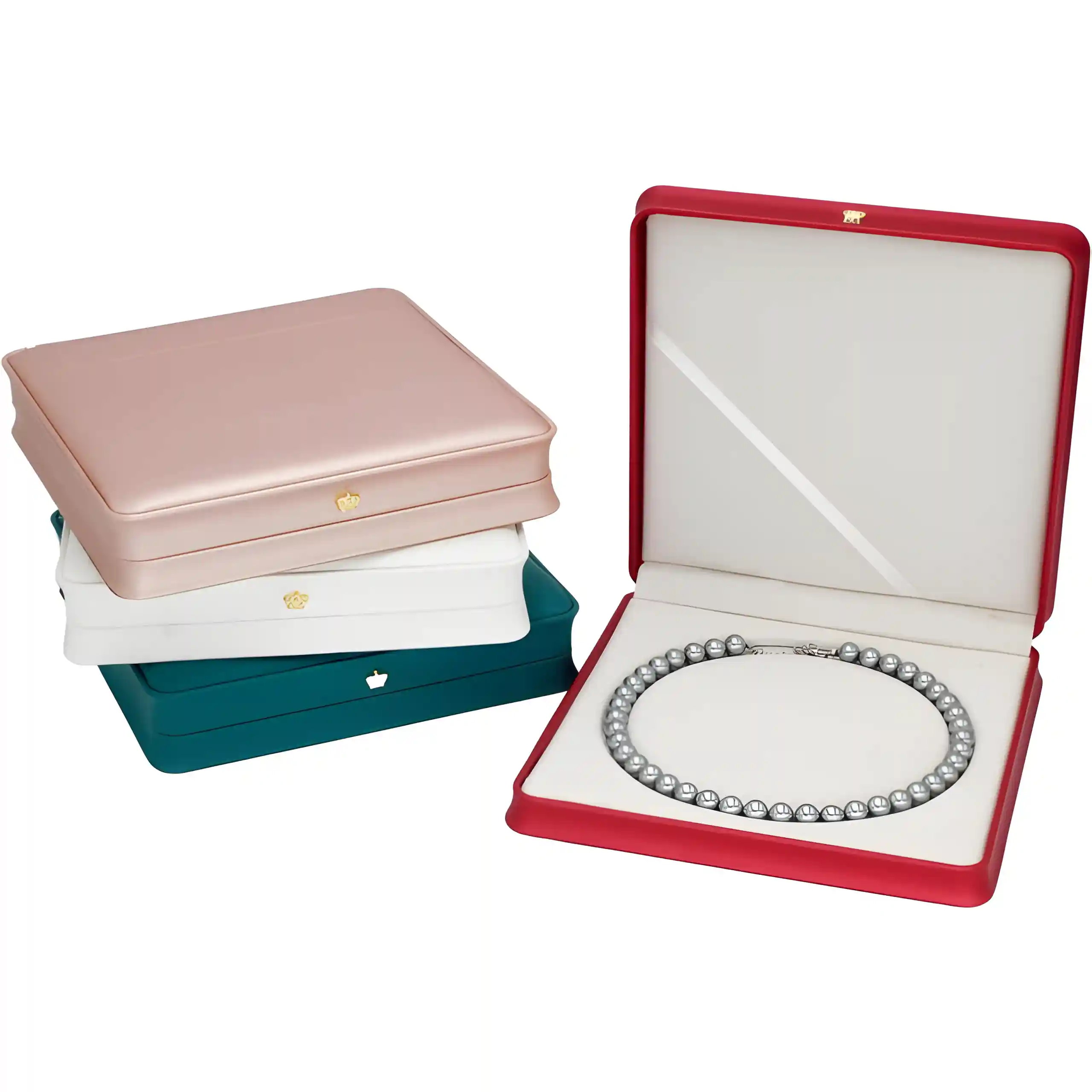 Elegant Jewelry Box White | Matte Finish Gift Box with Anti-Tarnish Lining - Richpack - large jewelry box white 5