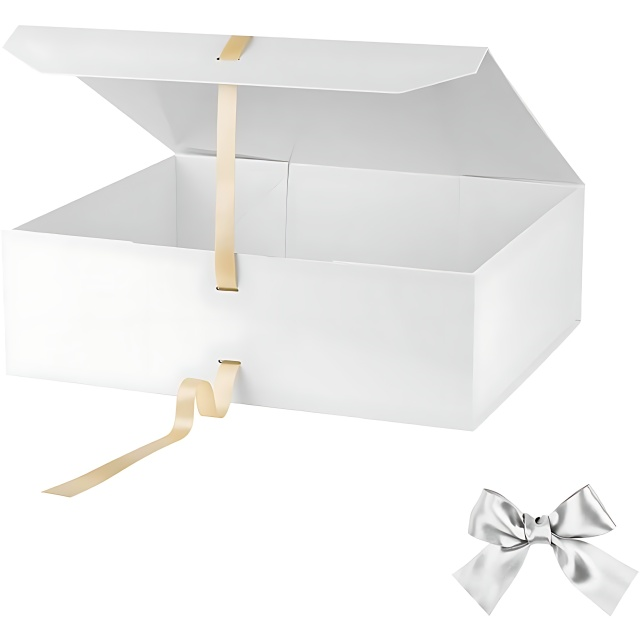 Black box with lid for jewelry | Matte black rigid packaging box with lid | Custom sizes and bulk orders at Richpack - large white box with lid 5