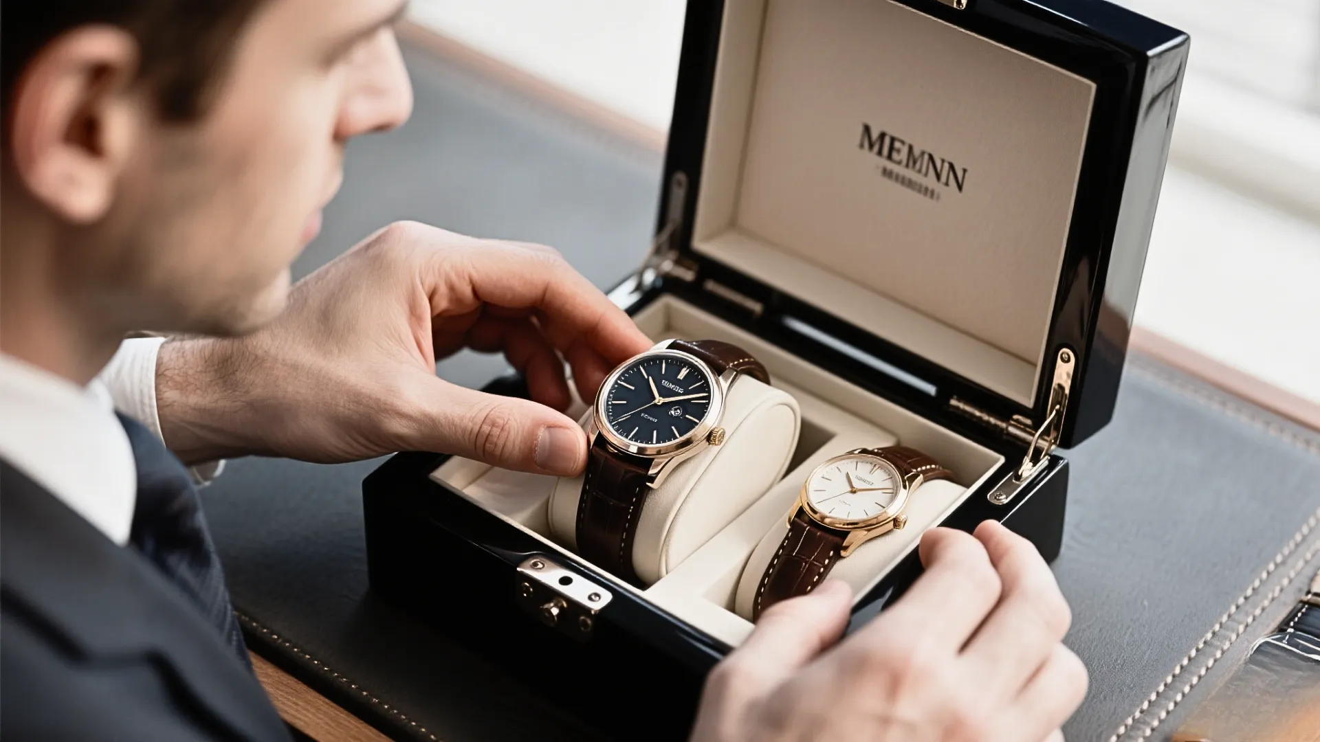 men's watch box case storage solution