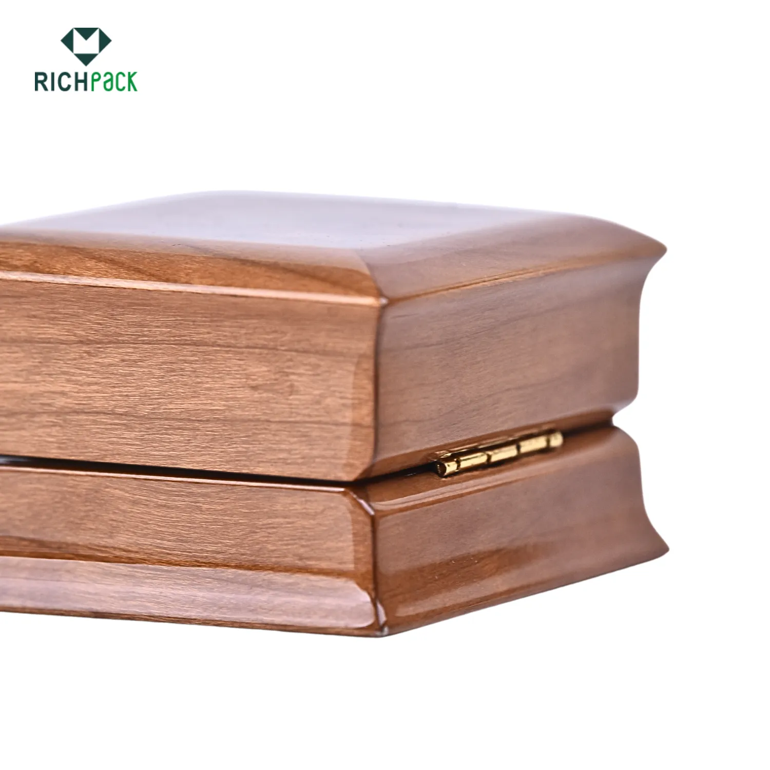 pearwood necklace box with dust cover 004