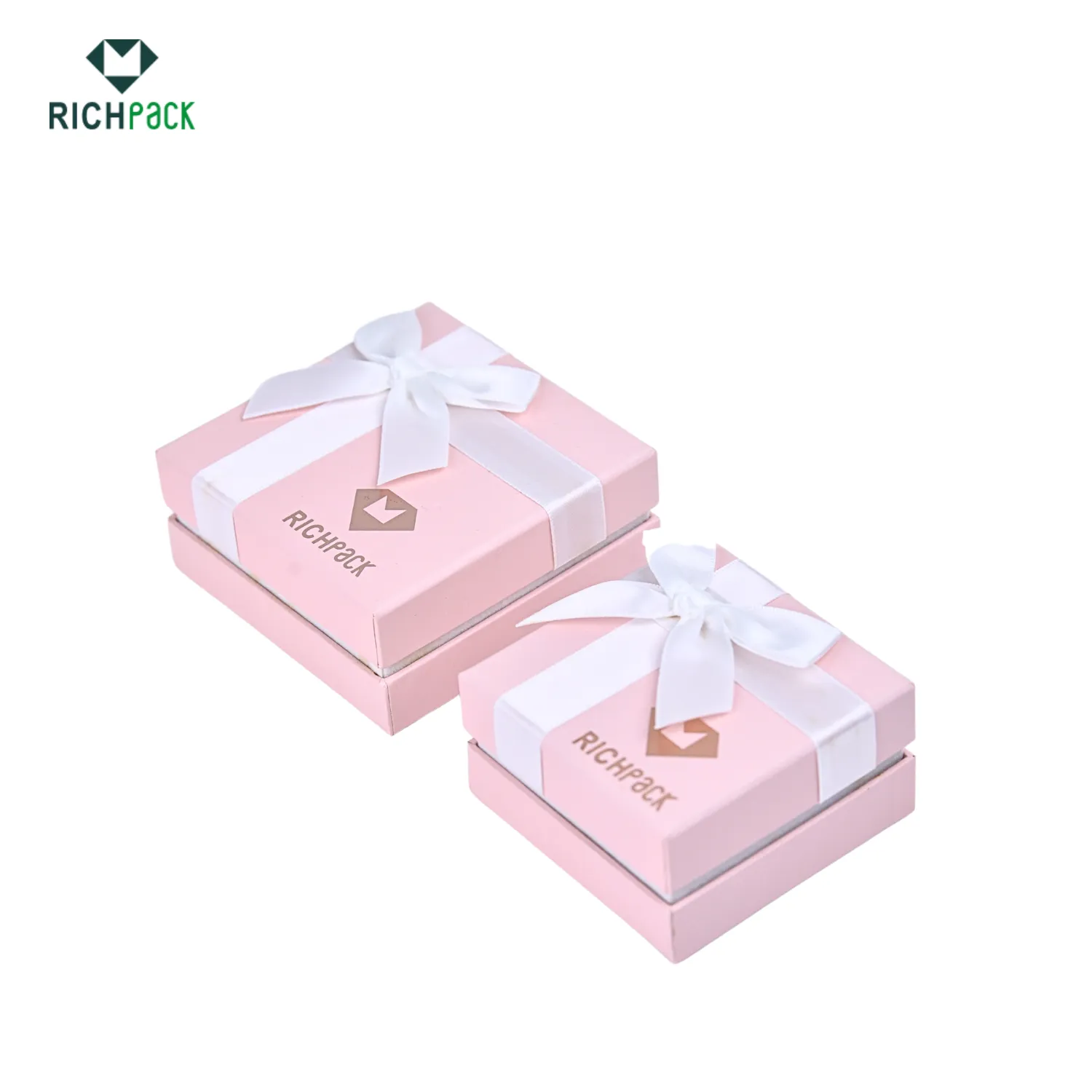 pink cutom logo paper jewelry packaging sets 002