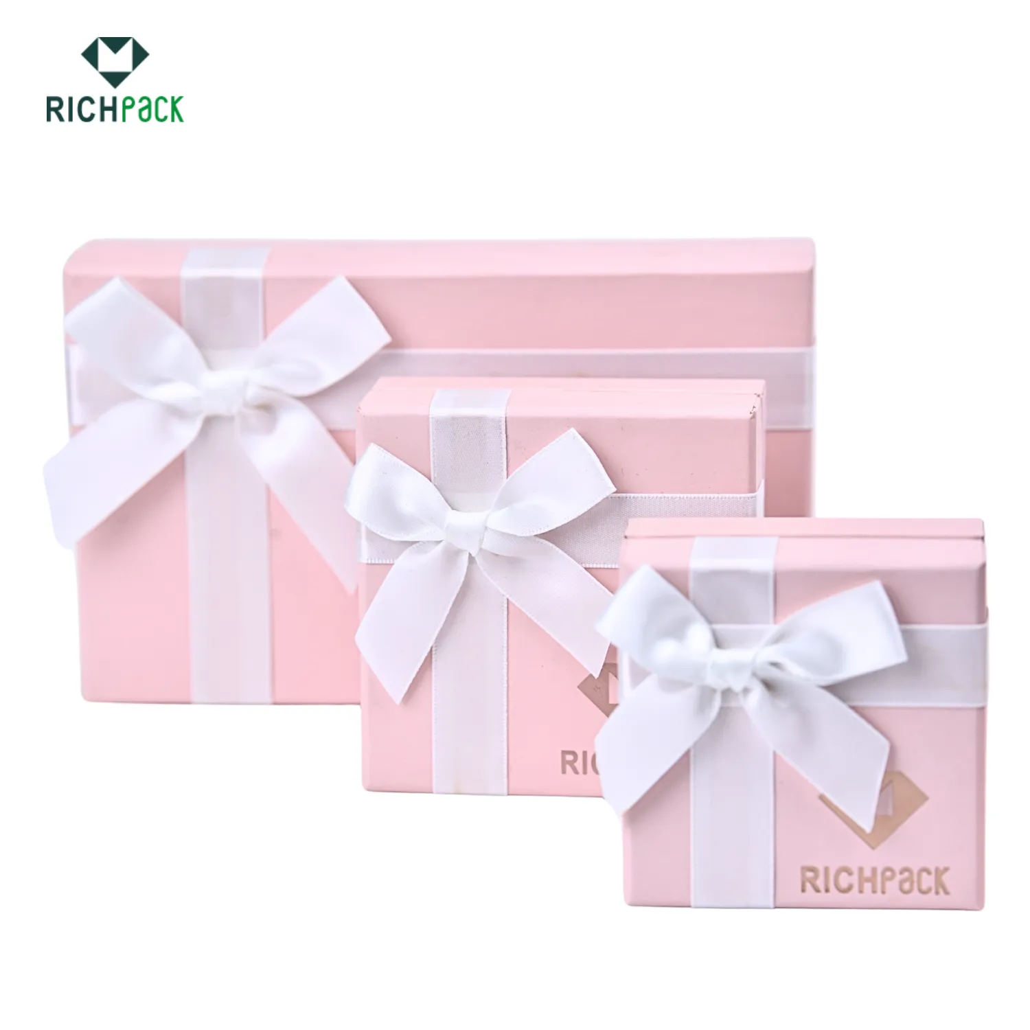pink cutom logo paper jewelry packaging sets 005