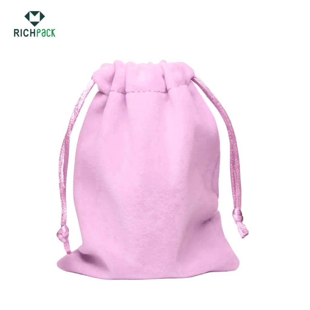 pink drawstring jewelry pouch 003