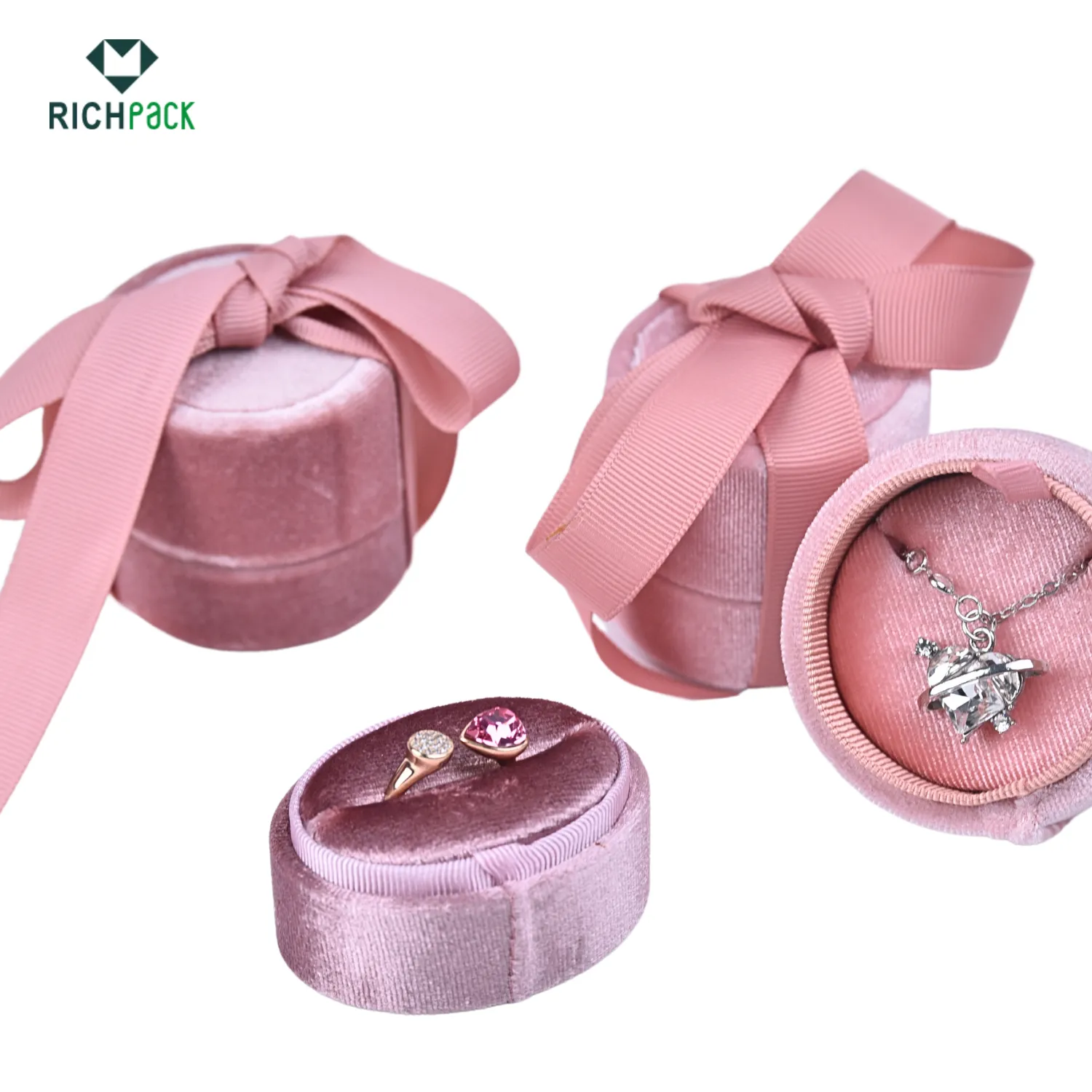 pink velvet jewelry packaging 004