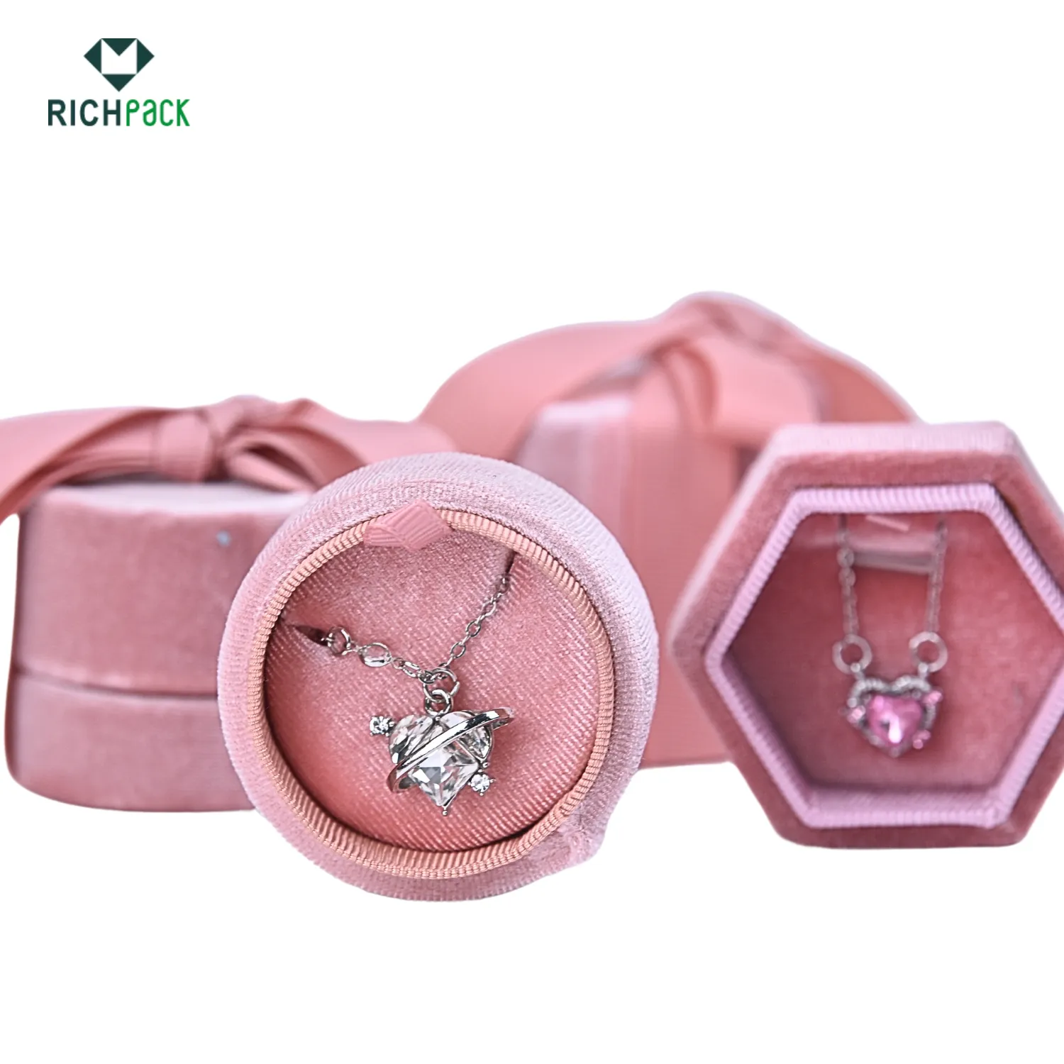 pink velvet jewelry packaging 005