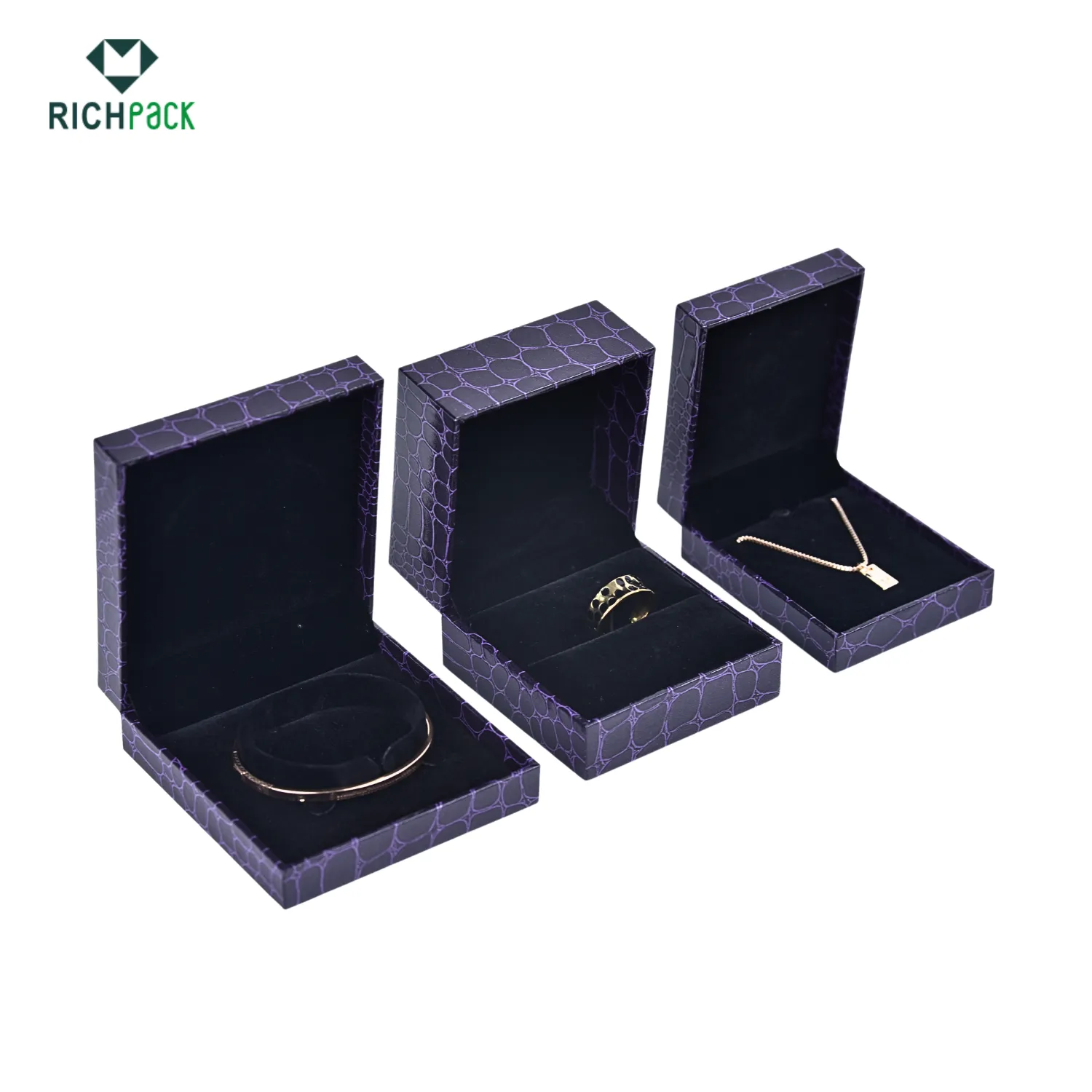 purple leather jewelry packaging 007