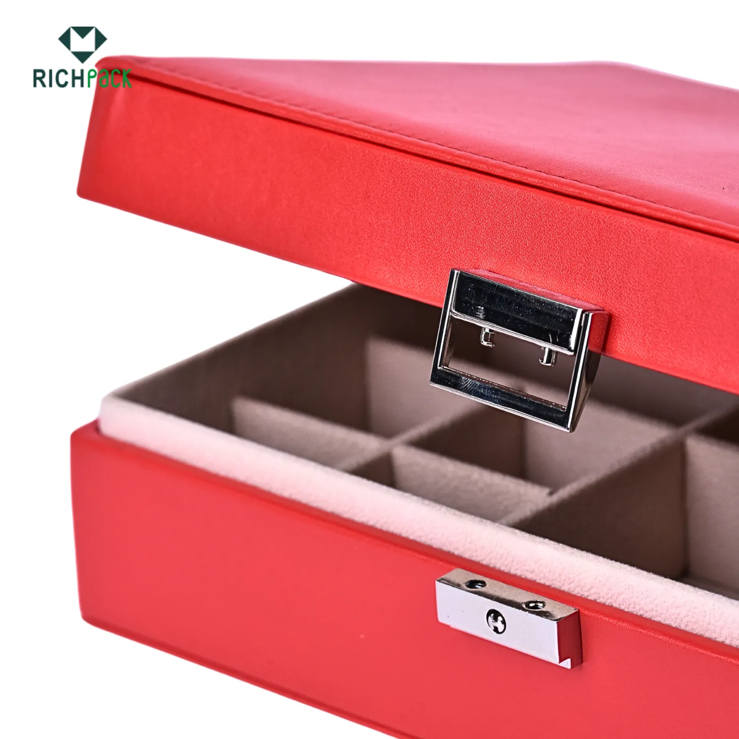red leather jewery organizer 005