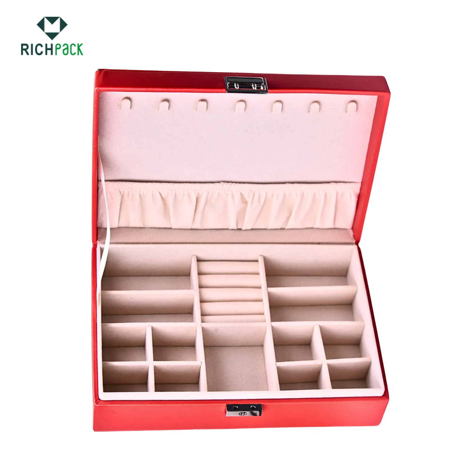 red leather jewery organizer 006