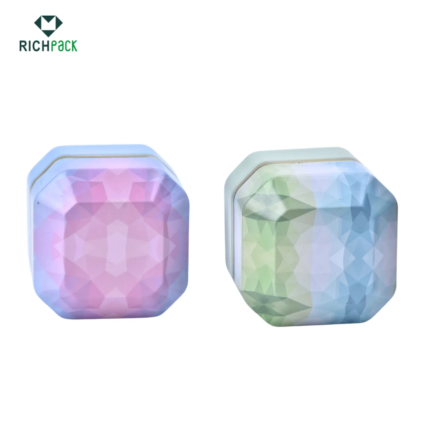 richpack branded hexagonal packaging boxes in pastel colors 001