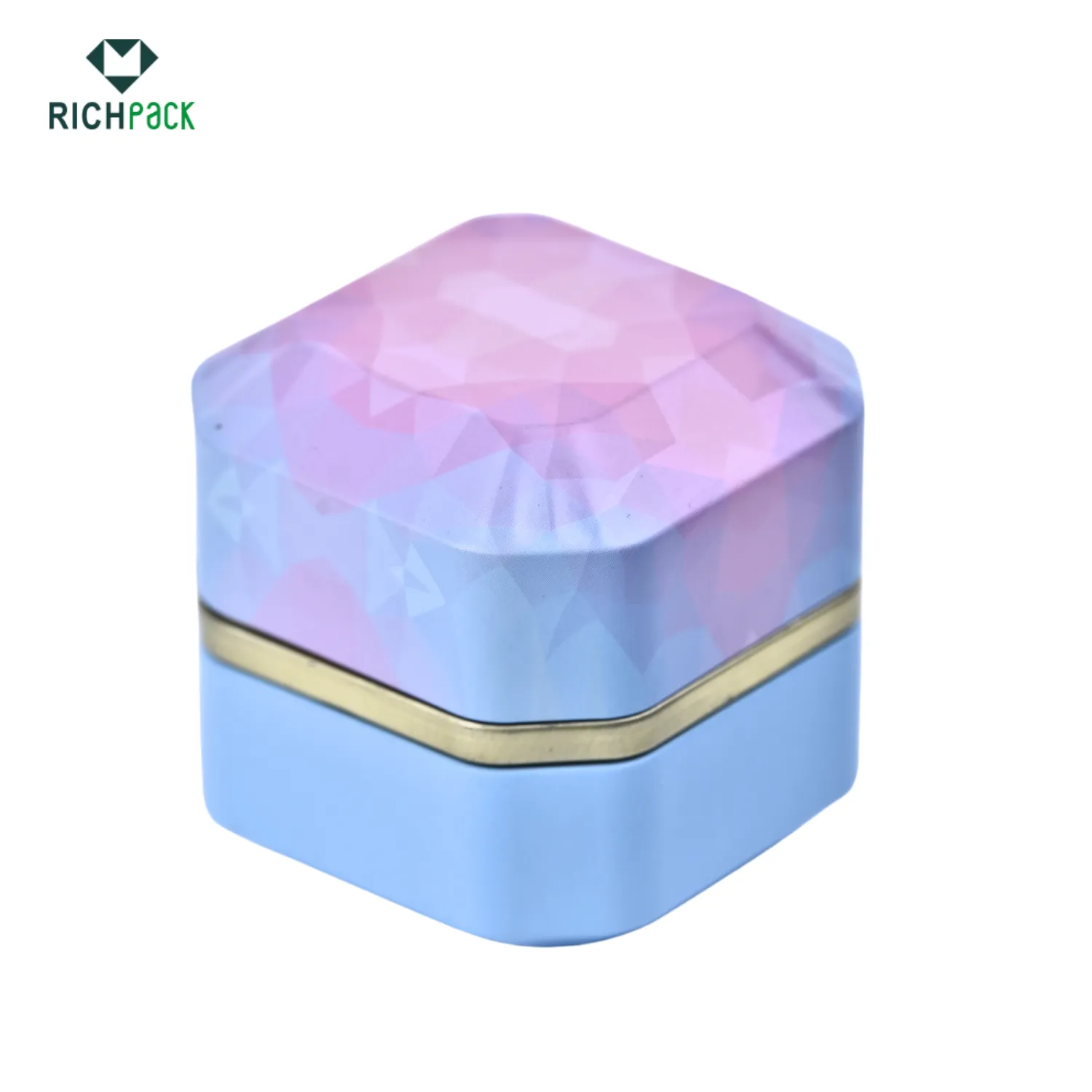 richpack branded hexagonal packaging boxes in pastel colors 005