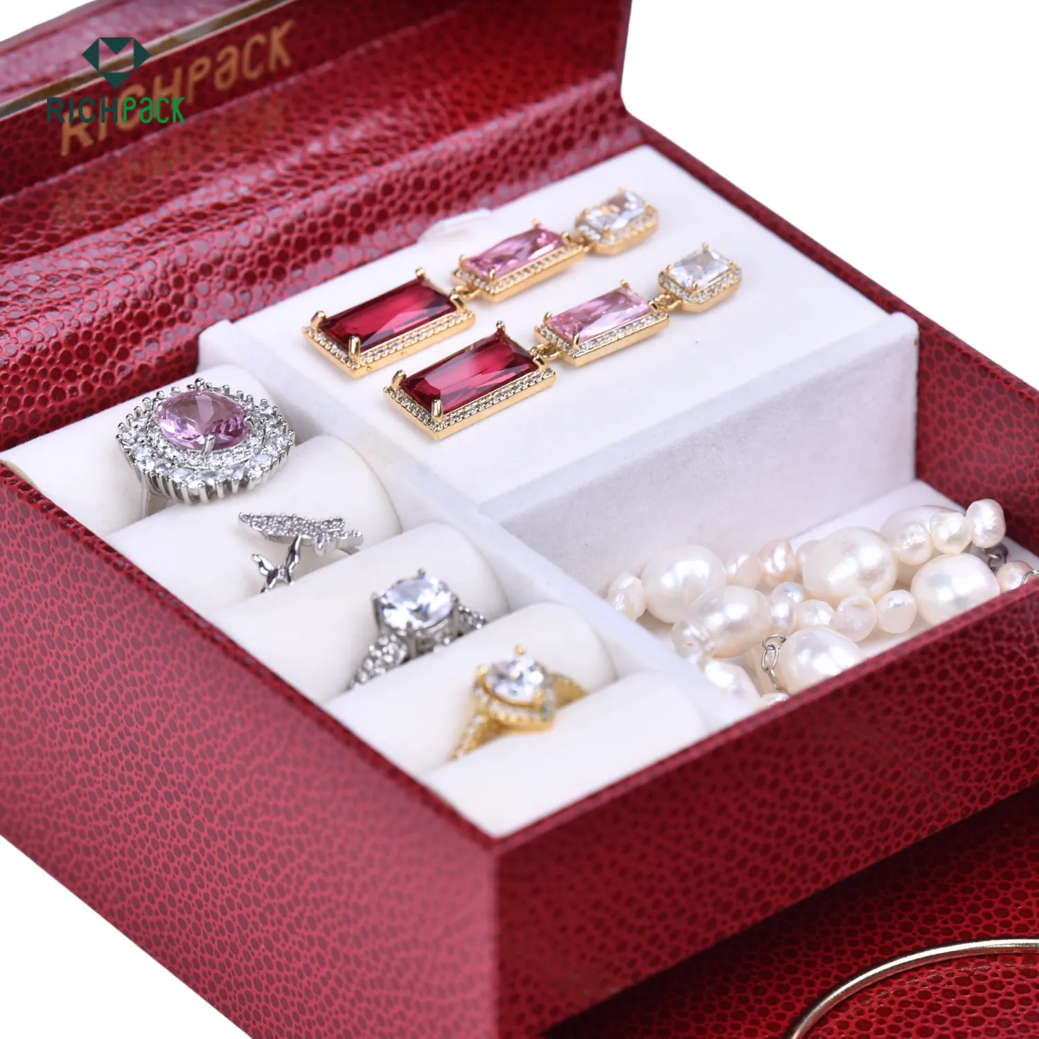 richpack jewelry storage box with mirror 001