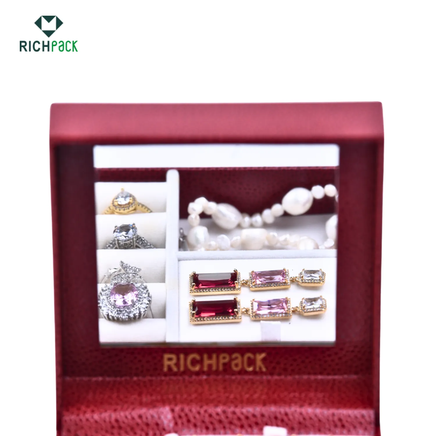 richpack jewelry storage box with mirror 005