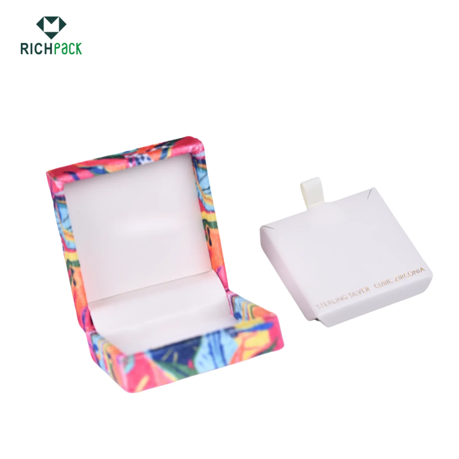 richpack rigid jewelry box with custom pattern 001