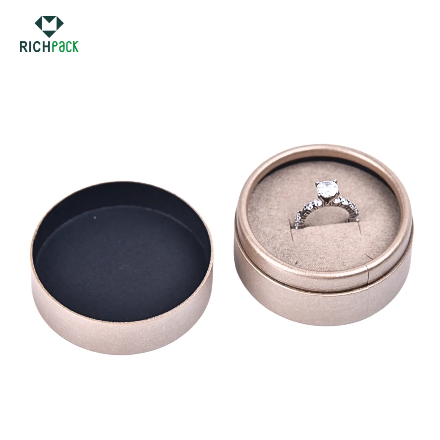 round ring box with paper art 003