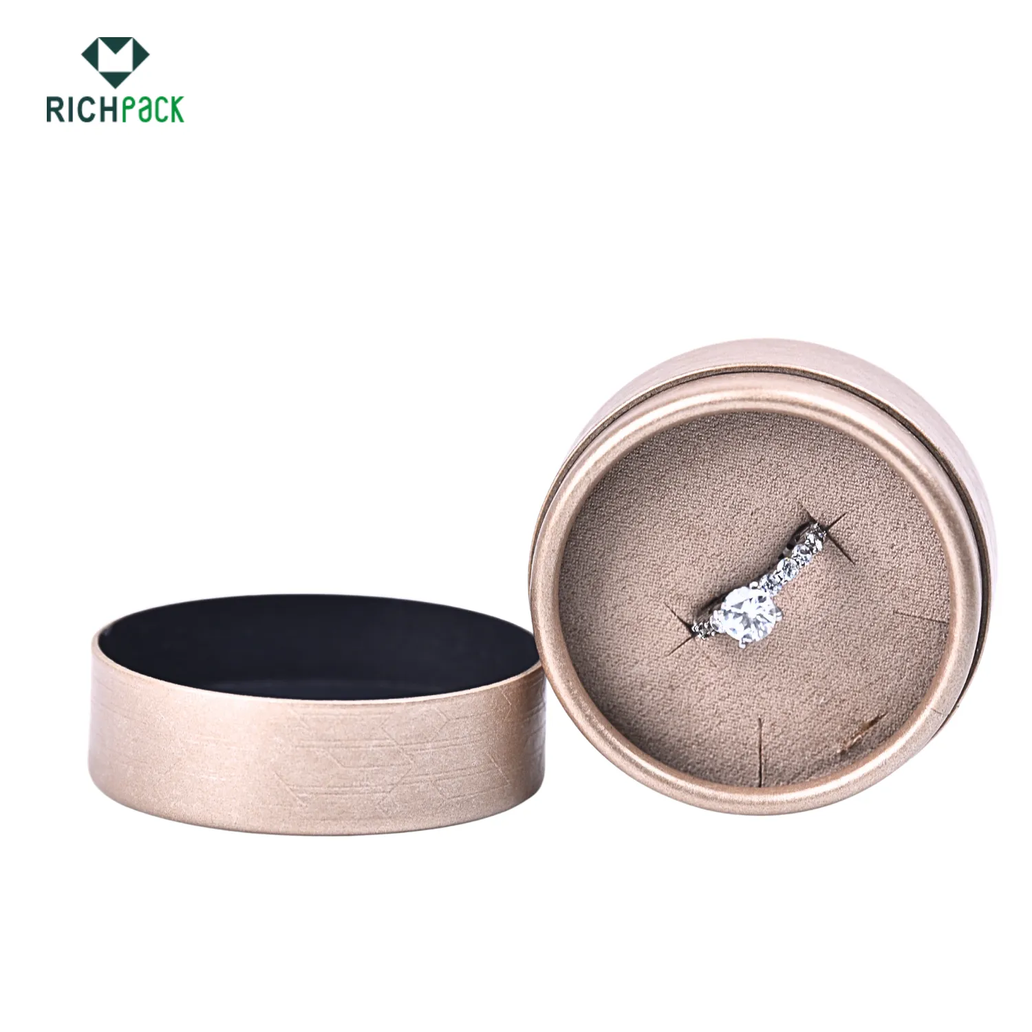 round ring box with paper art 004