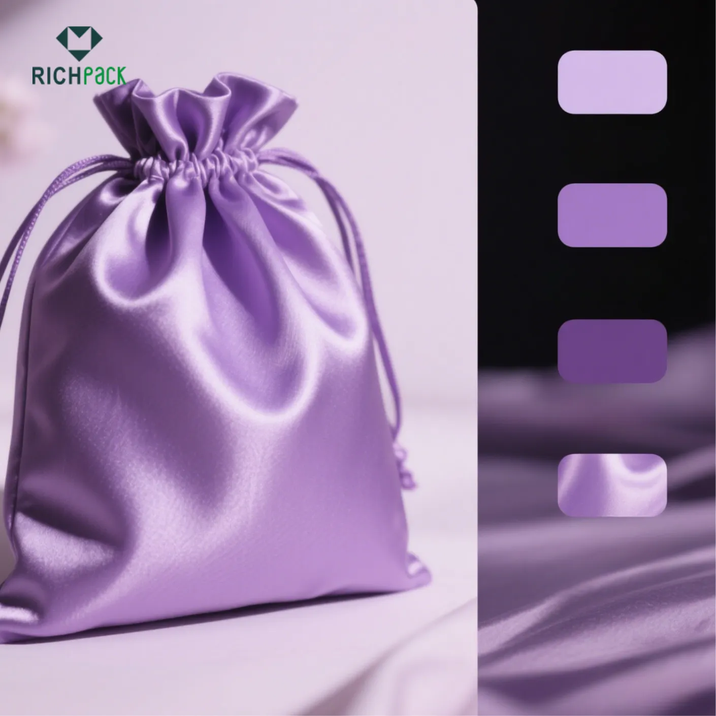 silk jewelry pouch purple color 005