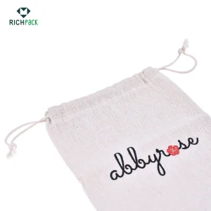 small cotton jewlery pouches with custom logo printing 003