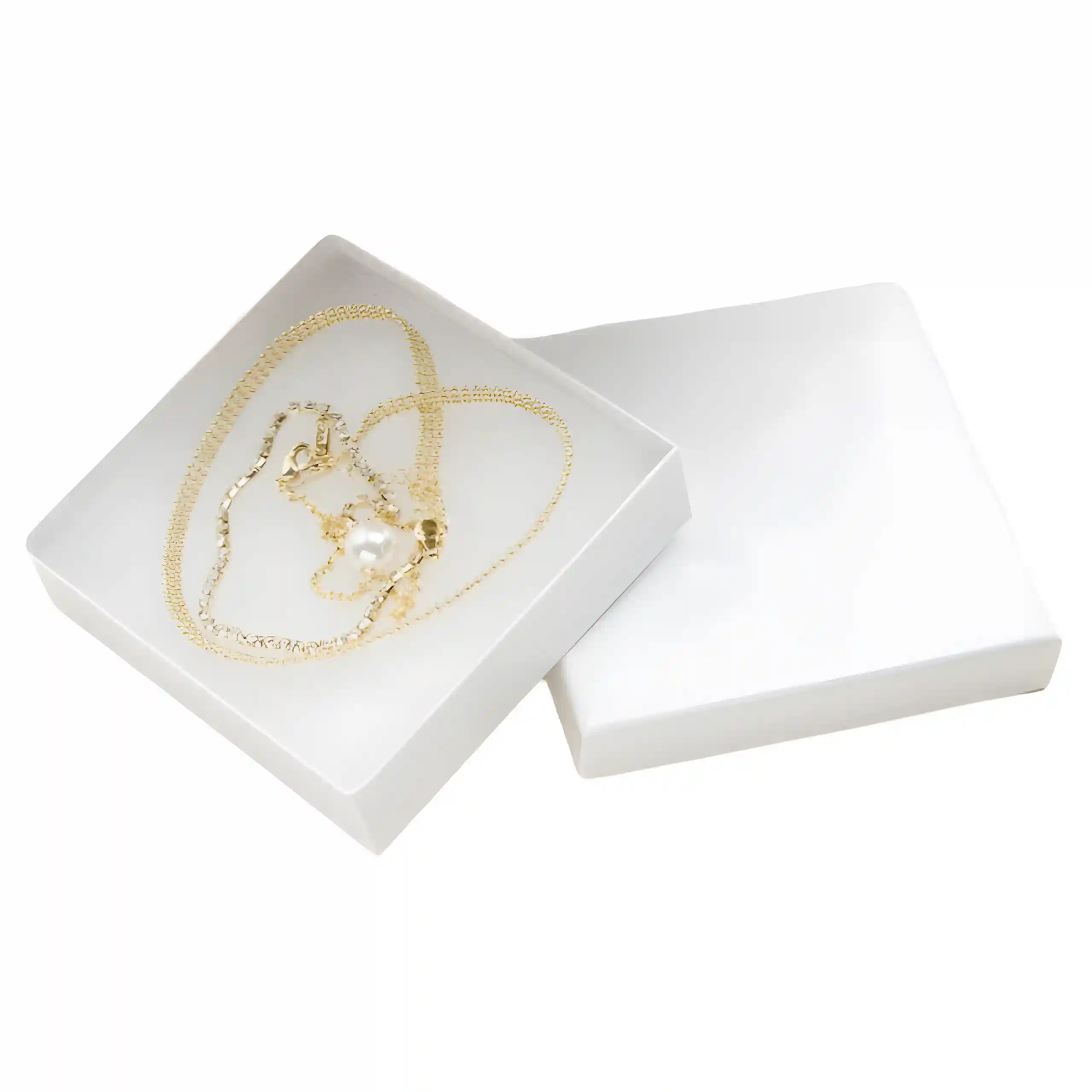 Elegant Jewelry Box White | Matte Finish Gift Box with Anti-Tarnish Lining - Richpack - small white jewelry box 3