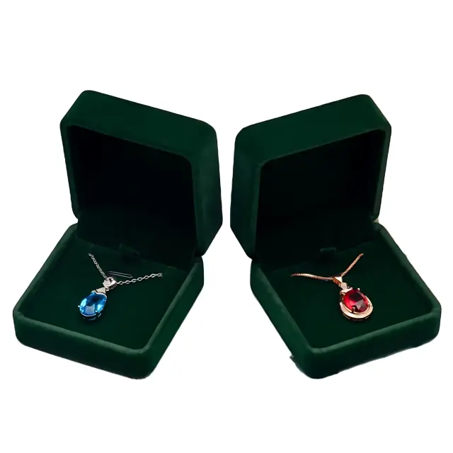 Velvet Gift Boxes | Premium Gift Packaging | Custom Branding & Wholesale - velvet necklace box 5