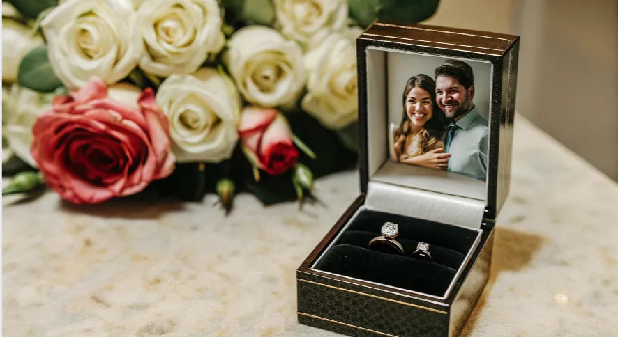 wedding jewelry box insert photo
