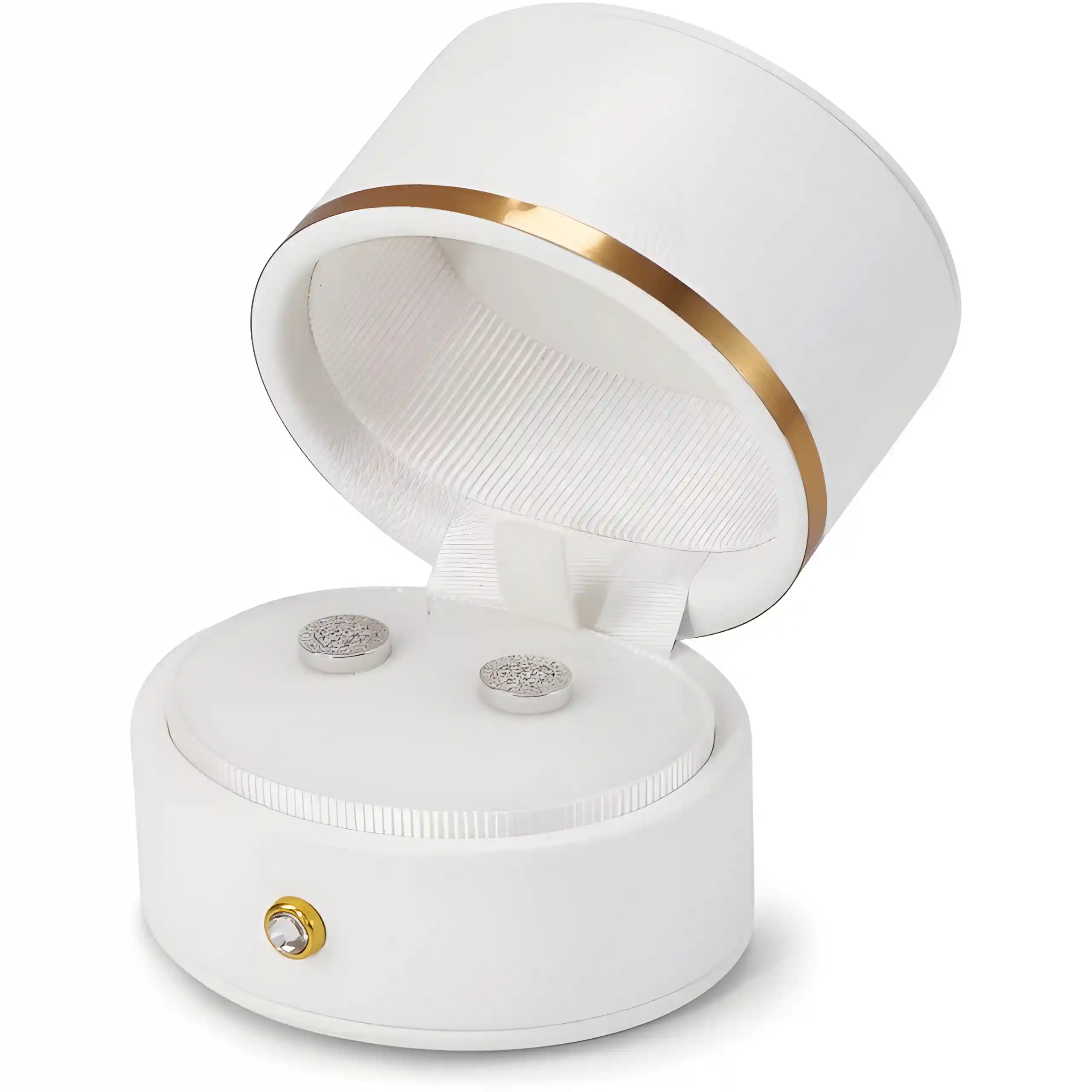Elegant Jewelry Box White | Matte Finish Gift Box with Anti-Tarnish Lining - Richpack - white and gold jewelry box 5