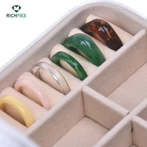 white pu travel jewelry case 001