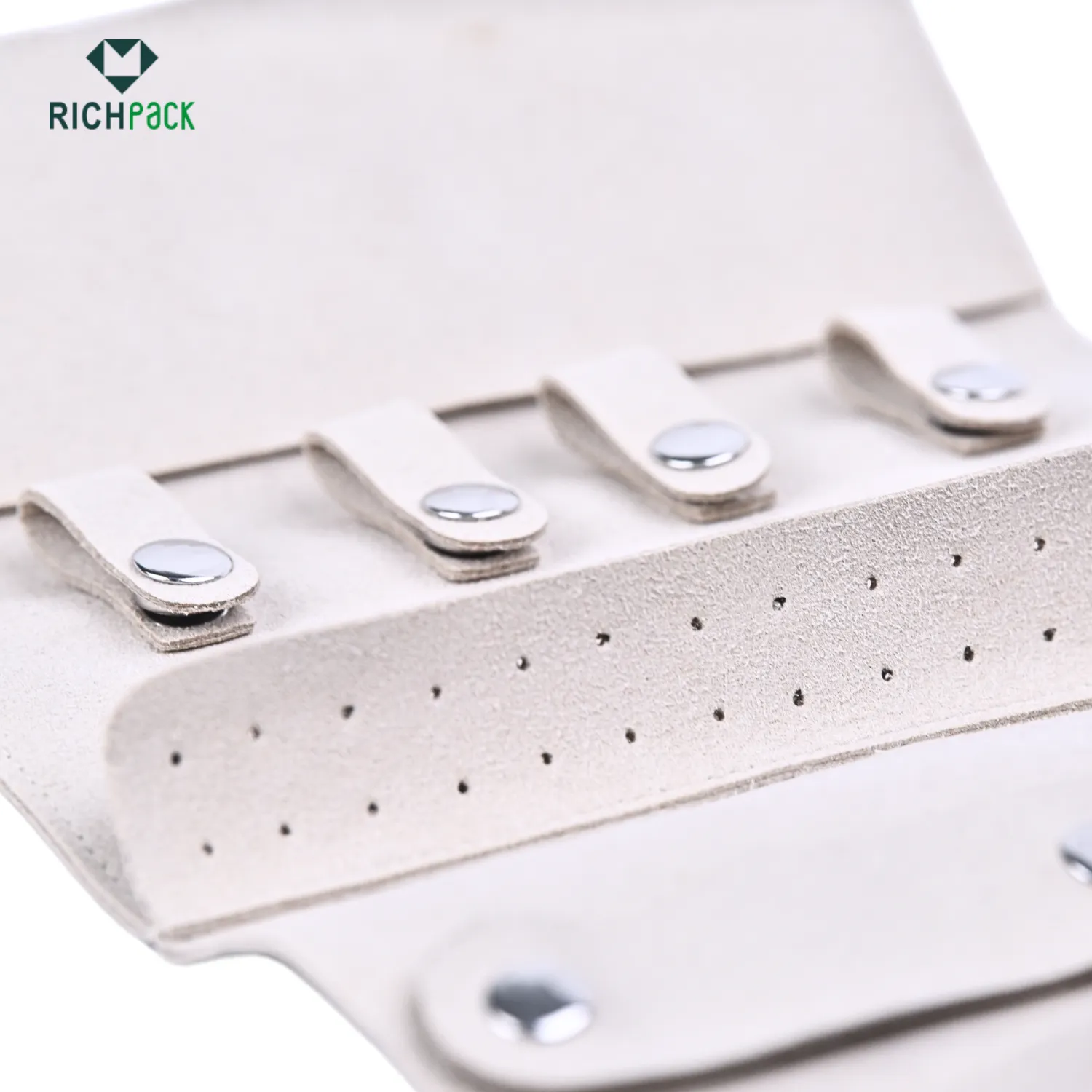 white roll up jewelry bag 002