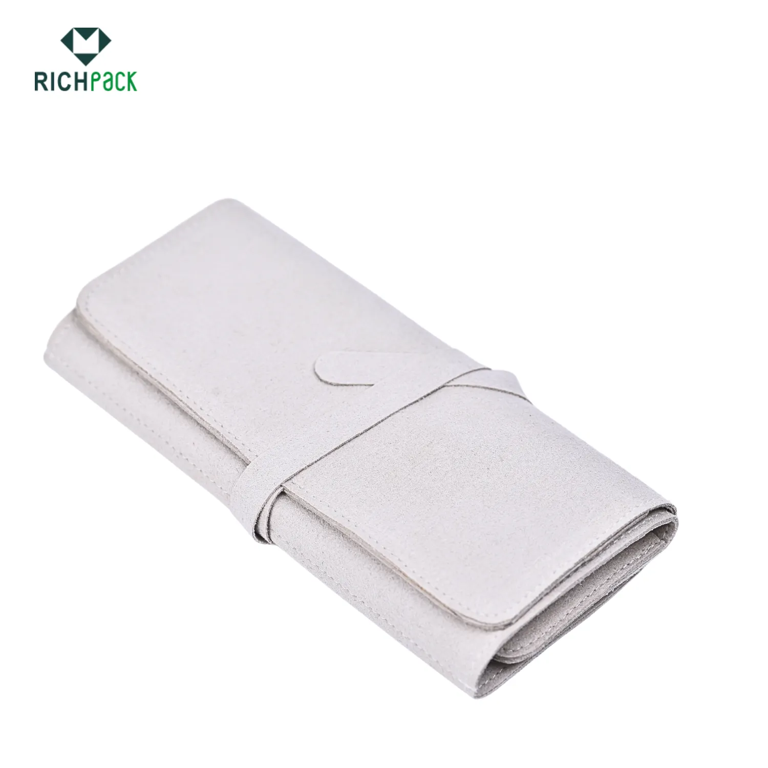 white roll up jewelry bag 005