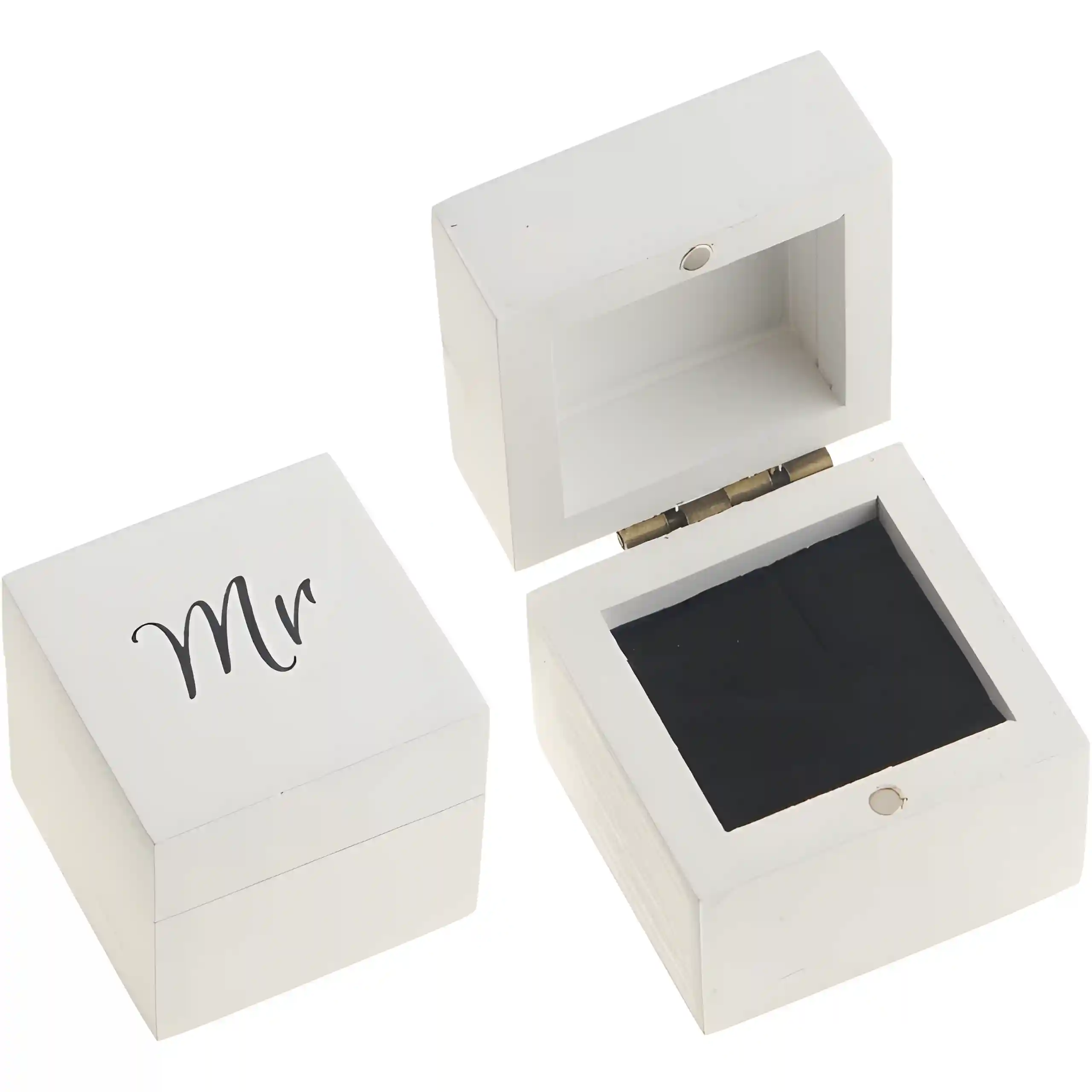 White wooden jewelry boxes with 