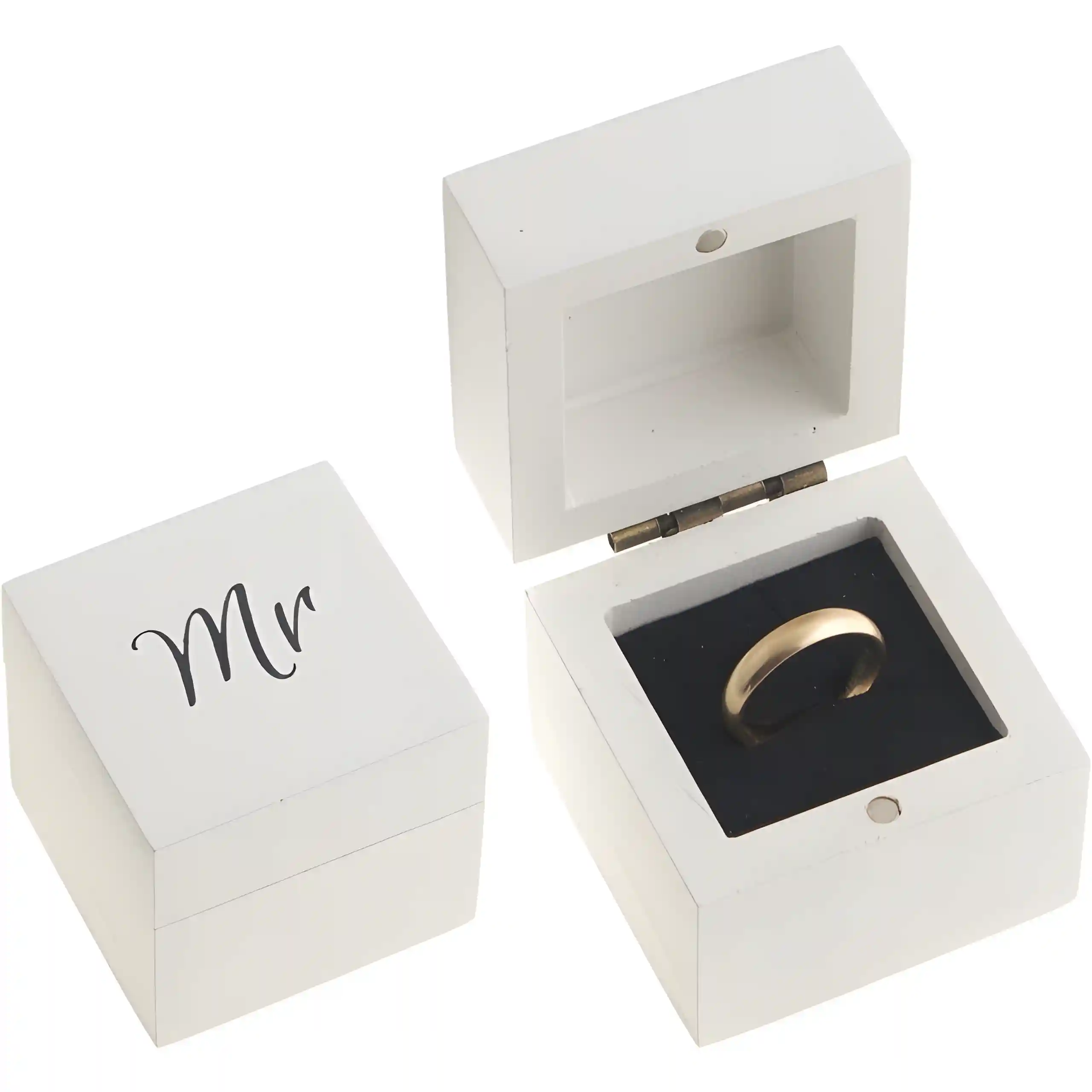 Elegant Jewelry Box White | Matte Finish Gift Box with Anti-Tarnish Lining - Richpack - wooden white jewelry box 5