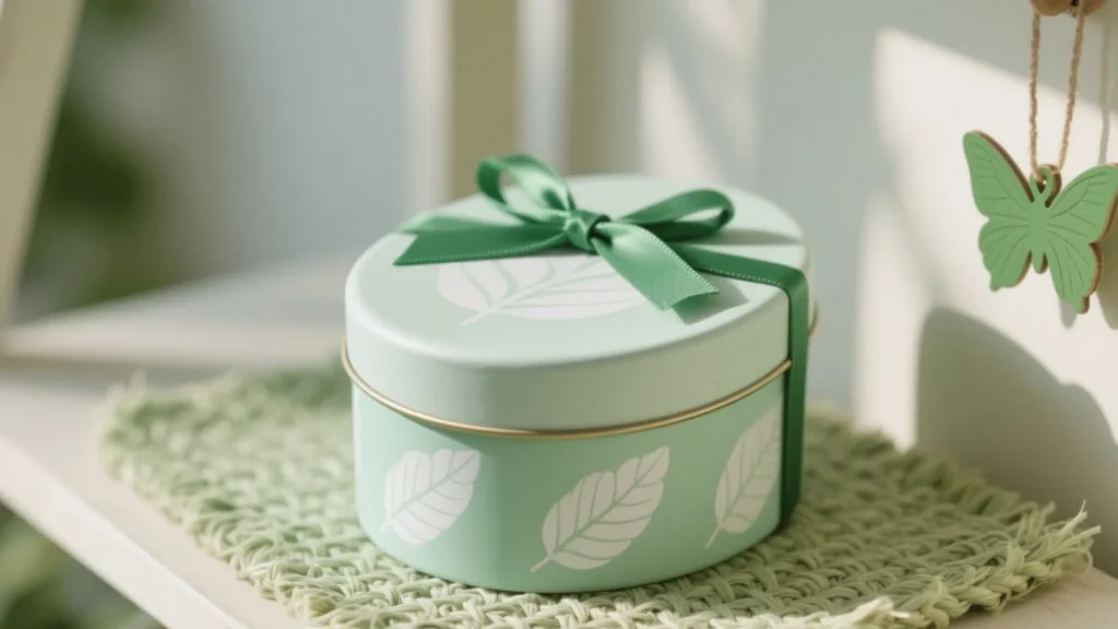 Tin gift box with lid