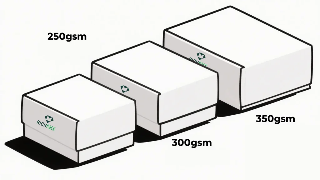 How Material Thickness Affects Final White Paper Box Dimensions - corporate logo printed paper gift box for branding