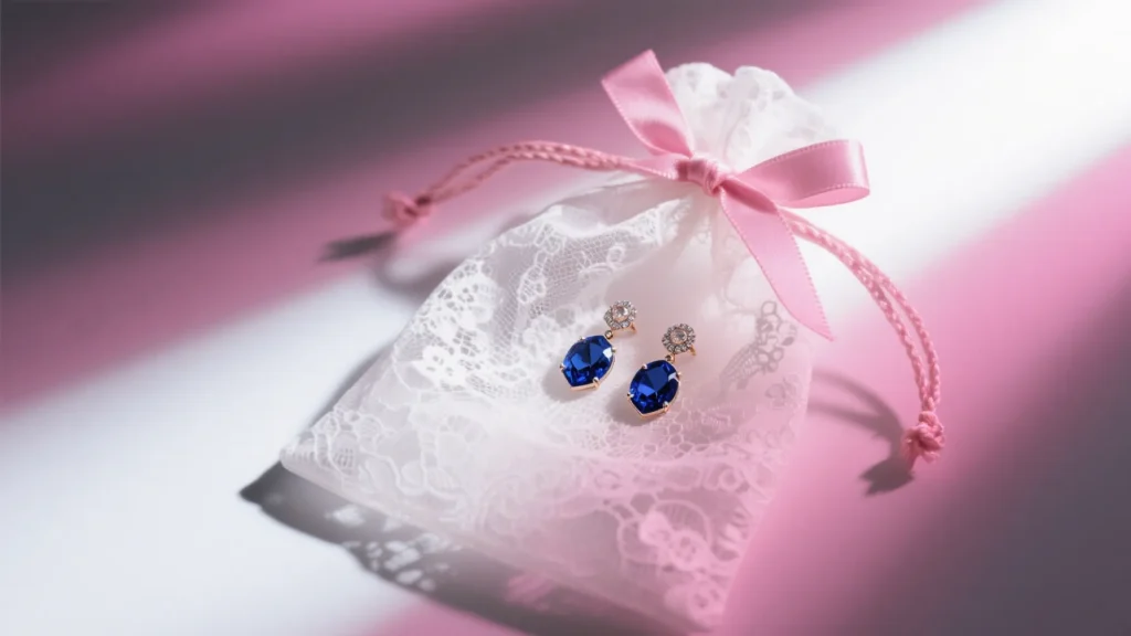 drawstring oganza jewelry pouch