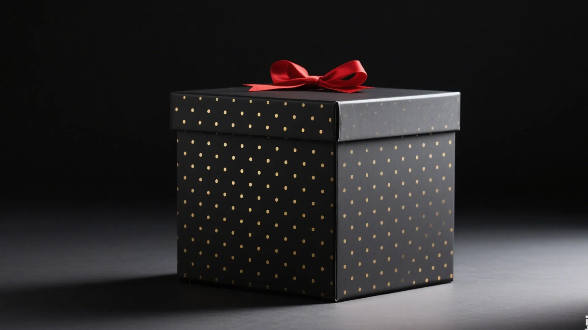 large black gift boxwith lid