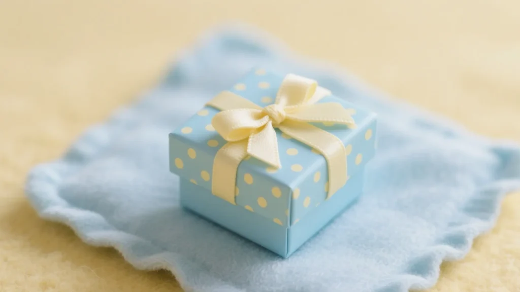 party gift box with lid for baby