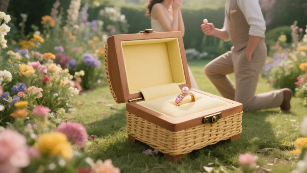 wedding jewelry ring box custom design1