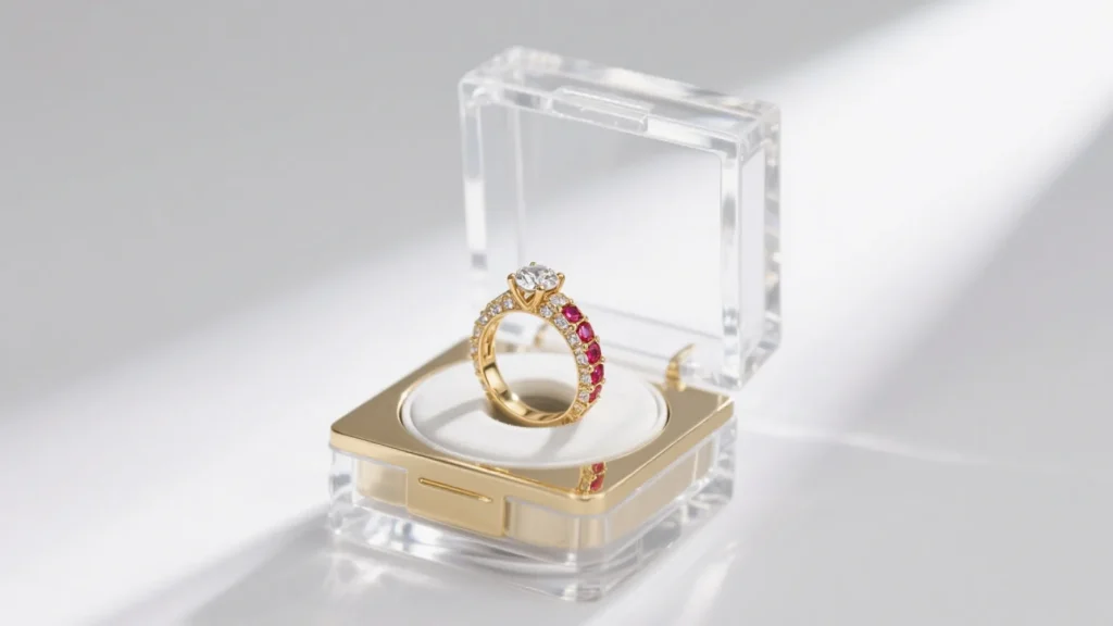 wedding jewelry ring box custom design2