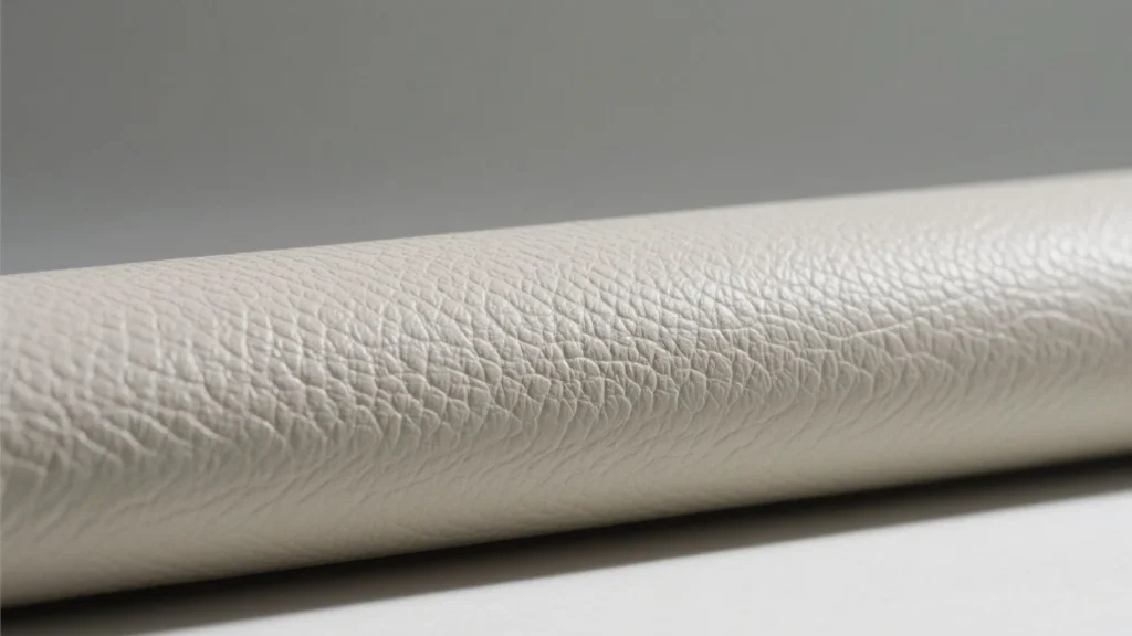 white leather material