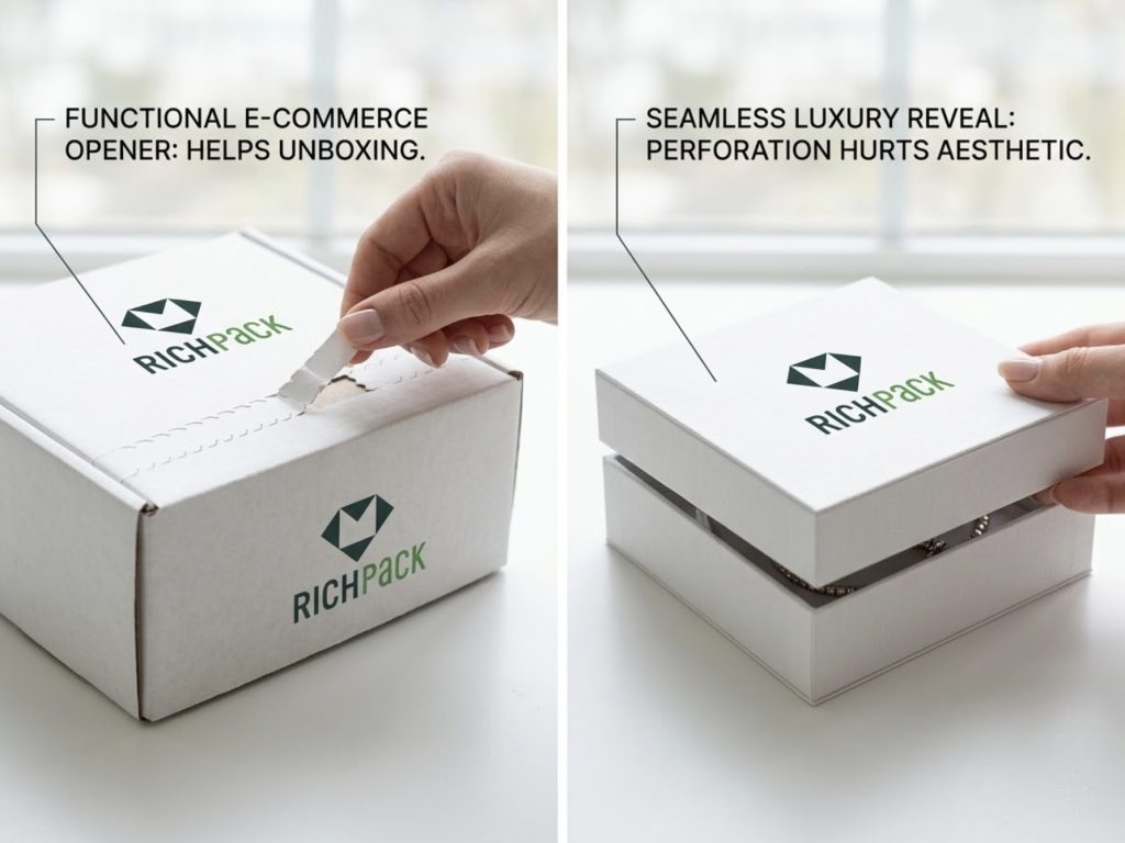 How Die-Cutting Shapes Your Plain White Box - Add Perforation When Opening Matters