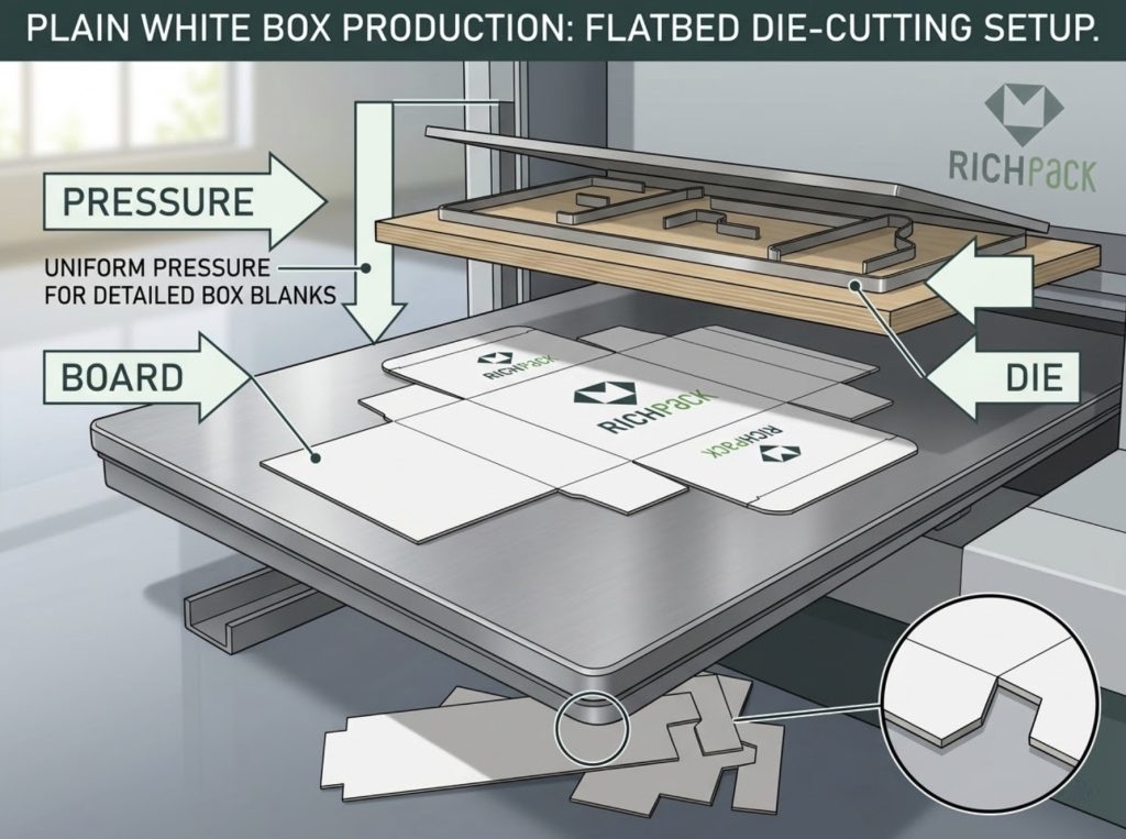 How Die-Cutting Shapes Your Plain White Box - Choose Flatbed for Detail