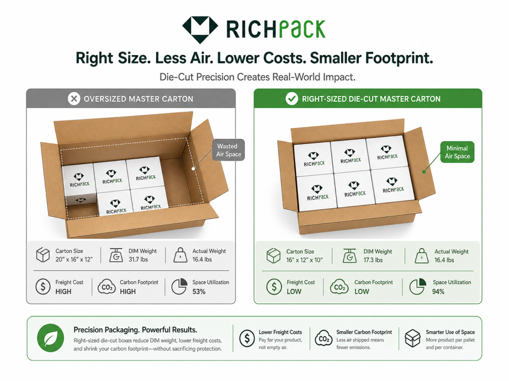 How Die-Cutting Shapes Your Plain White Box - Link Precision to Carbon Footprint