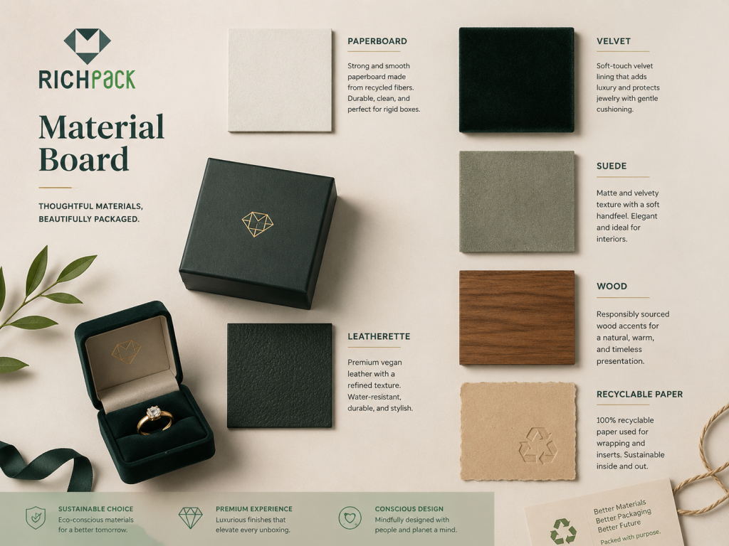 How to Choose Jewelry Boxes That Wow Customers and Boost Sales - Recyclable Materials for Sustainable Jewelry Packaging