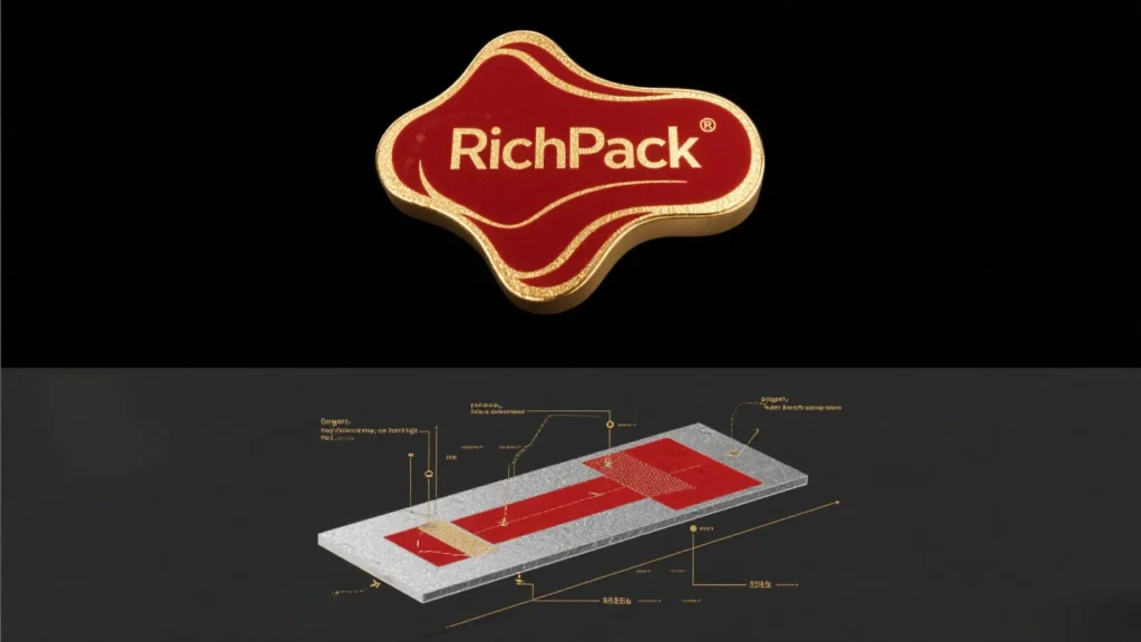 black background with richpack logo