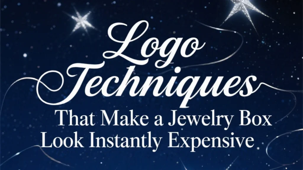 blue background logo techniques for luxury box