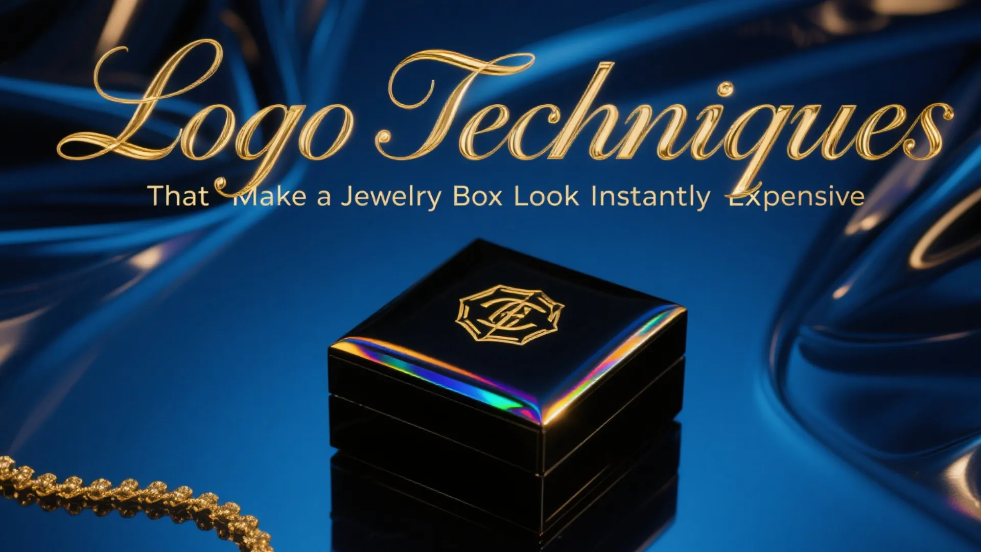 blue banner logo techniques for jewelry packaging